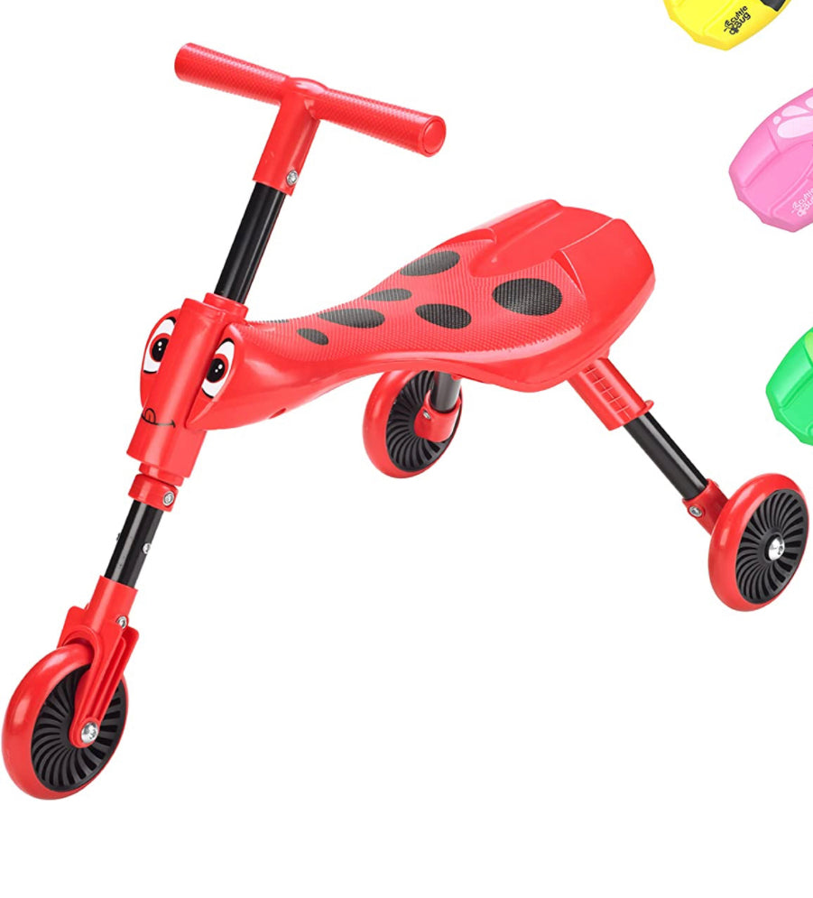 Scuttlebug Ride On - Walking Tricycle with a Foldable Design - Red