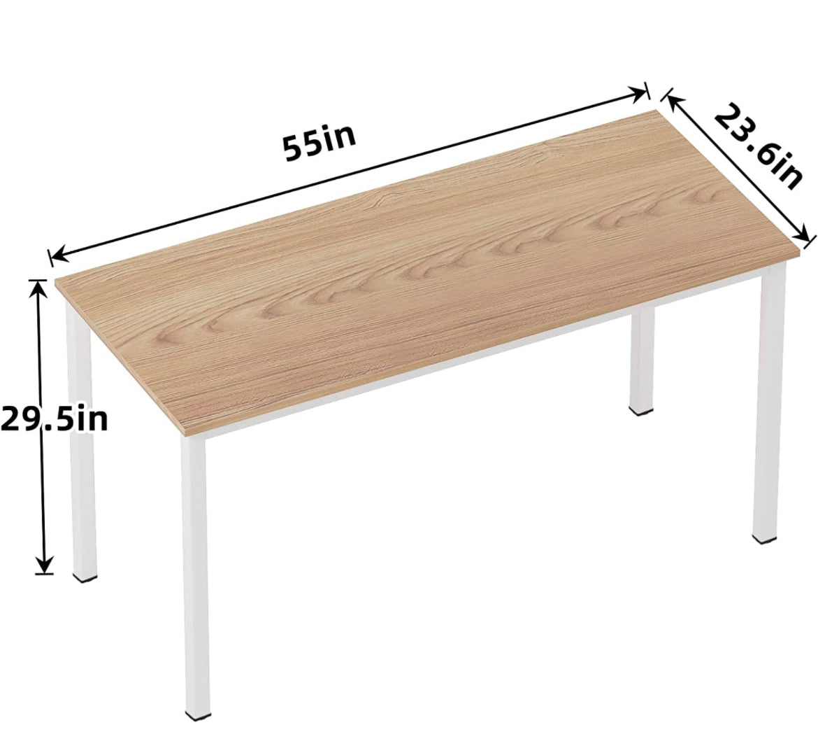 sogesfurniture Computer Desk 55 inches Large Office Desk Computer Table