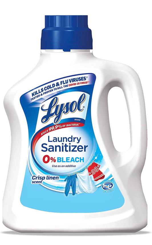 Lysol Laundry Sanitizer Additive, Bacteria-Causing Laundry Odor Eliminator, 0% Bleach Laundry Sanitizer, color, , Multi 90 Fl Oz Crisp Linen