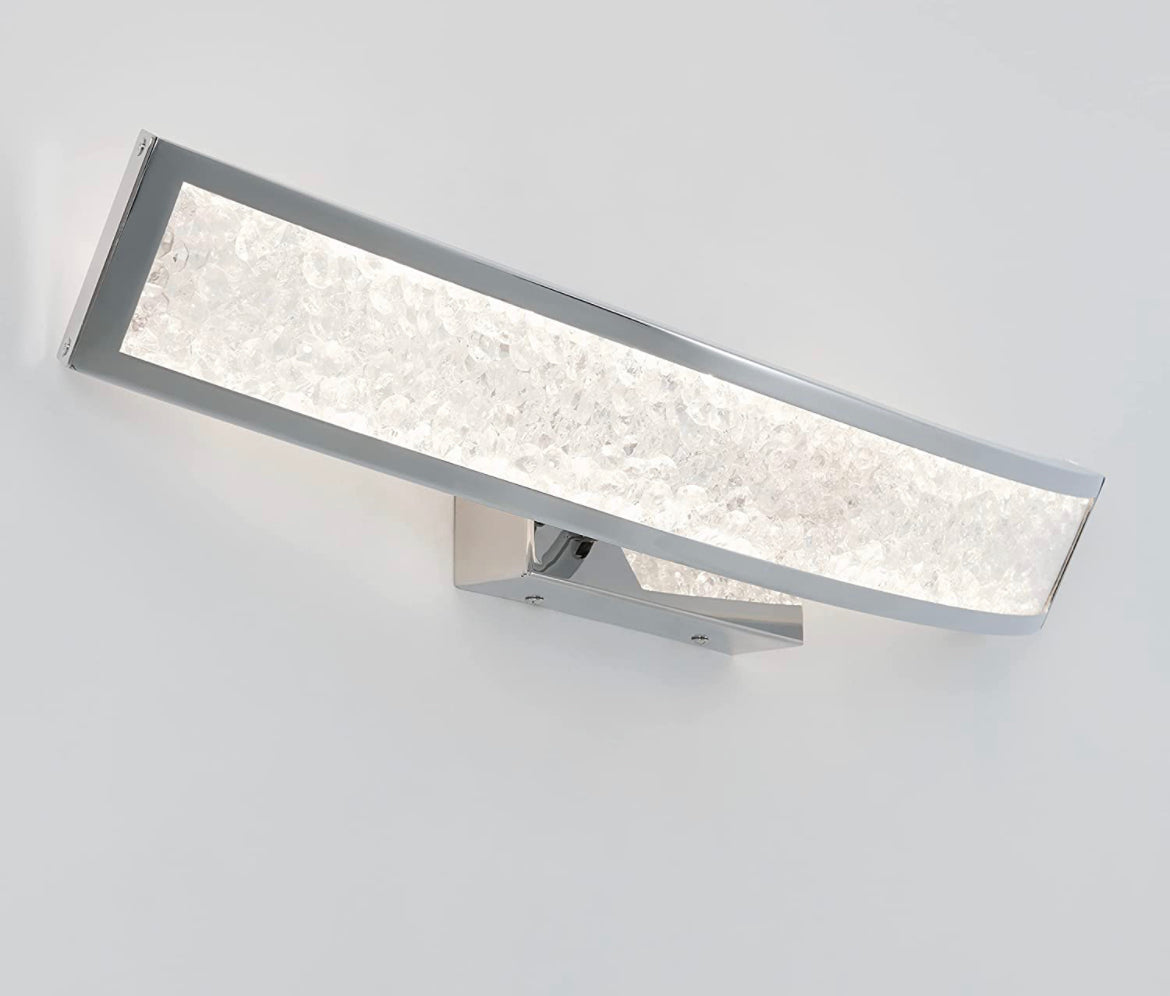 Artika Glitter 27W LED Modern and Glam Vanity Light Fixture, Chrome - Ideal for Bathroom Lighting, 1900 Lumens, Warm White Light 3000 Kelvin, No Bulb Required