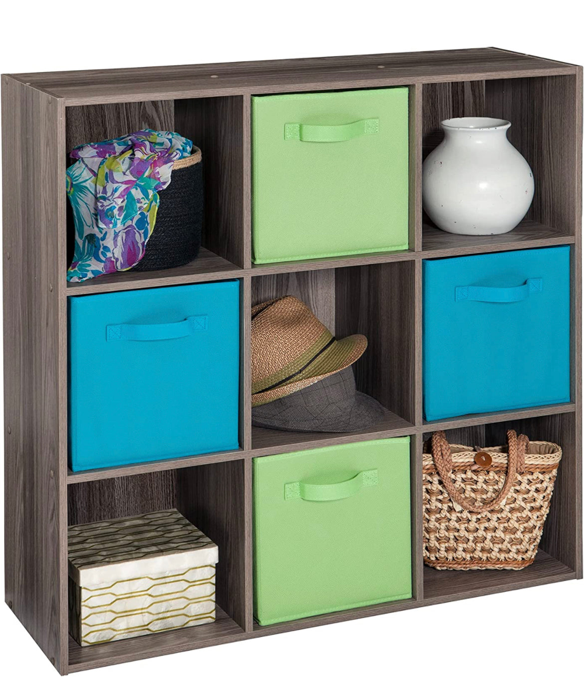 ClosetMaid 4167 Cubeicals Organizer, 9-Cube, Natural Gray