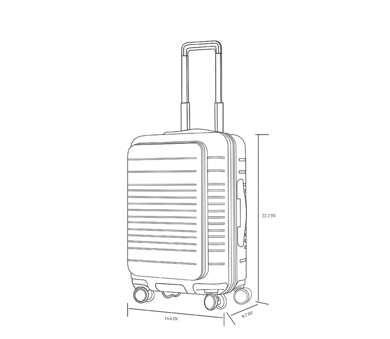 Member's Mark Hardside Carry-on Pro Spinner Suitcase With USB