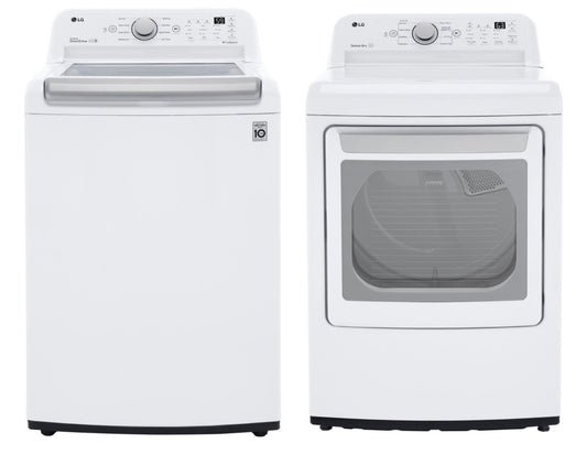 Package - LG - 5.0 Cu. Ft. High-Efficiency GAS Smart Top Load Washer with 6Motion Technology and 7.3 Cu.