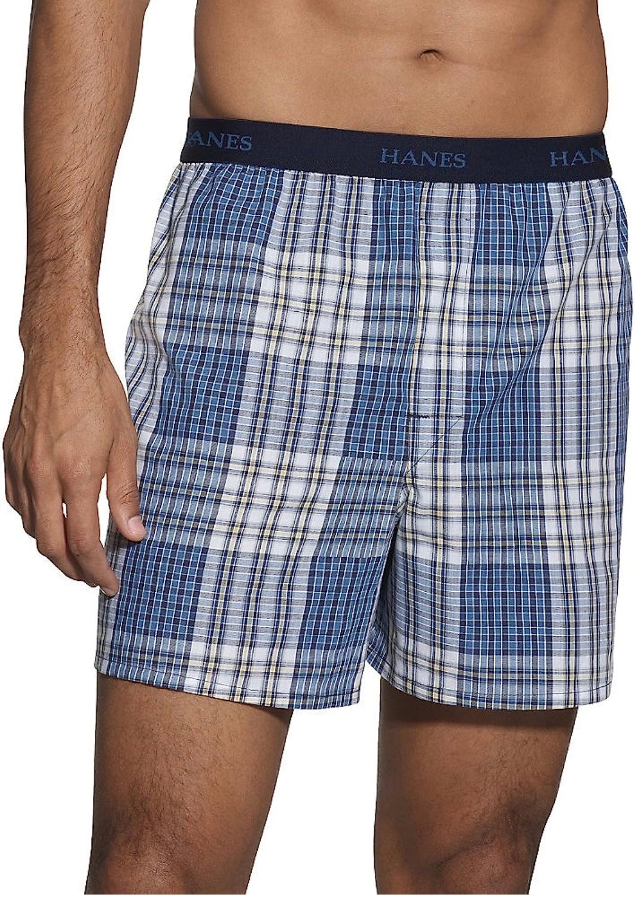 Hanes Classics Men's Woven Plaid Boxers 5-Pack