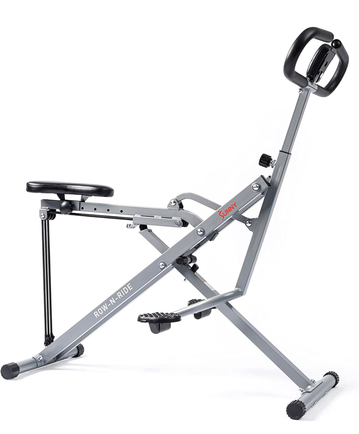 Sunny Health & Fitness Squat Assist Row-N-Ride Trainer for Glutes Workout