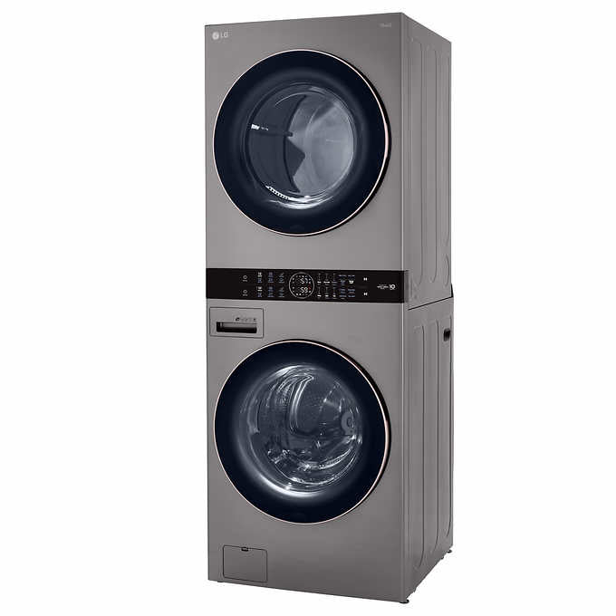 LG WashTower Single Unit ELECTRIC with Center Control 4.5 cu.ft. Front Load Washer and 7.4 cu.ft.