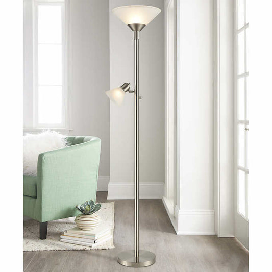 Torchiere Floor Lamp with Reading Light