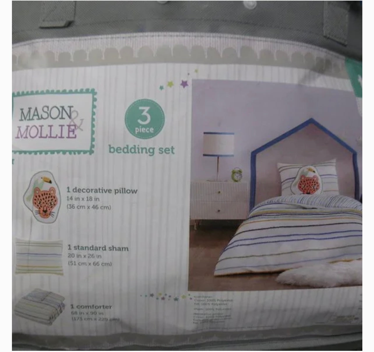 Mason & Mollie Stripes 3-piece Bedding Set TWIN/TXL