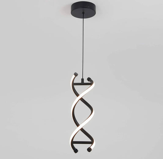 artika DNA 13W LED Modern Pendant Light Fixture, Black Finish Ideal for Dining Room, Kitchen Island Light