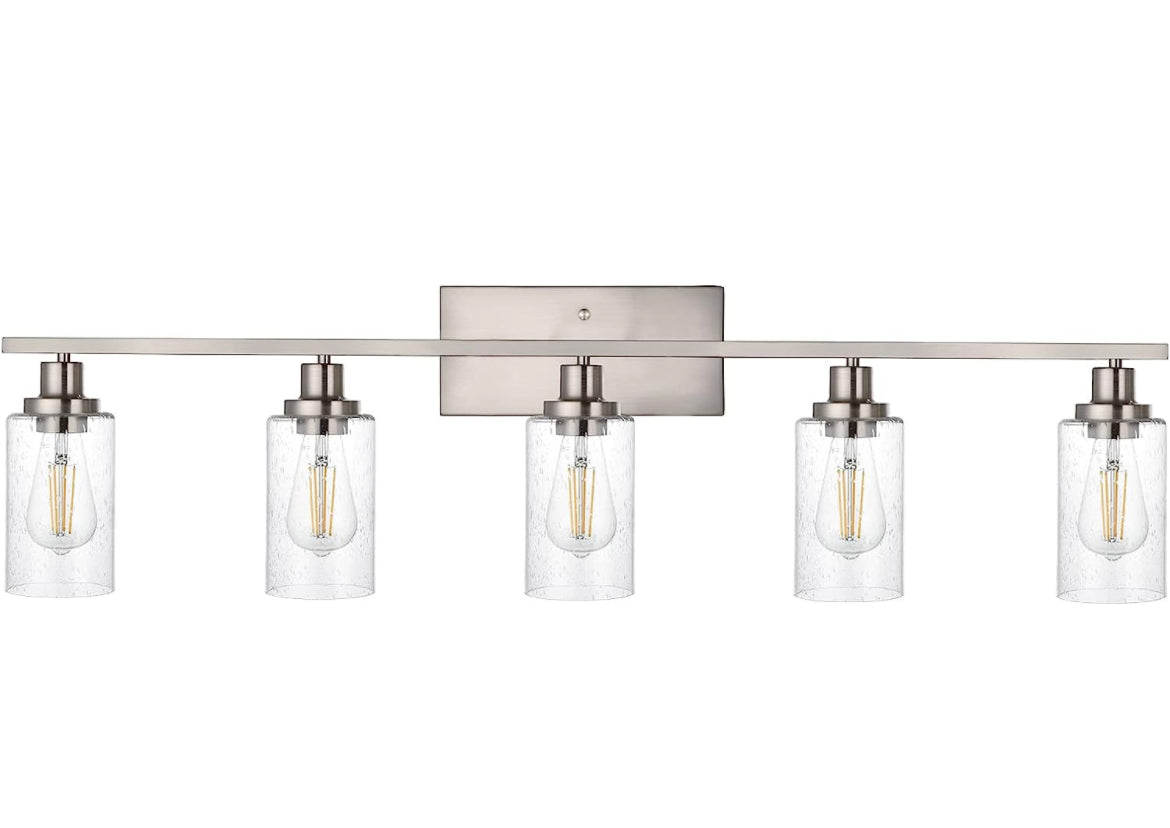 WINSHEN 40-Inches Length Bathroom Vanity Lighting Fixtures Over Mirror in Brushed Nickel